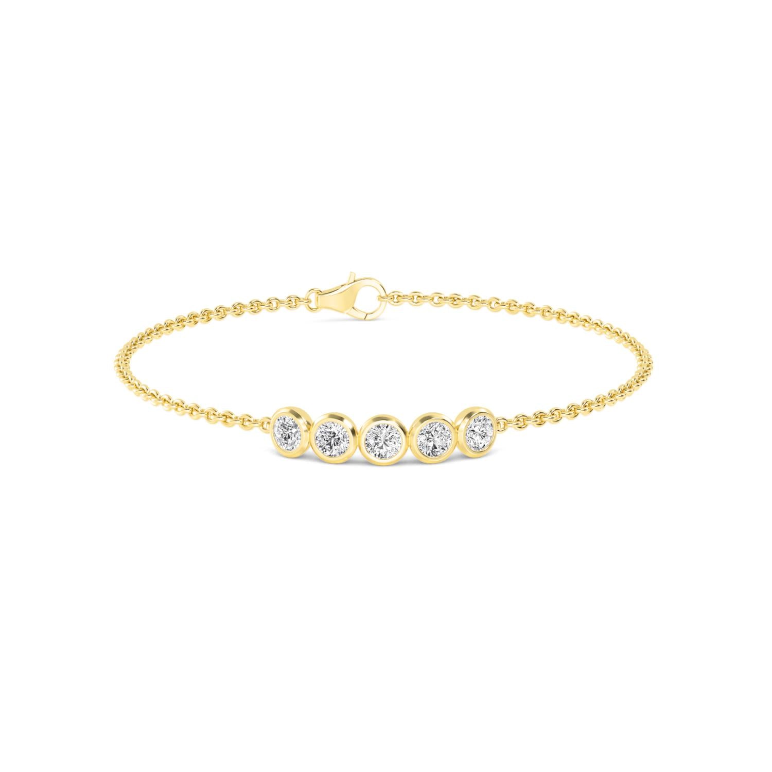 9K Yellow Gold Lab Grown Diamond BRACELET 0.80 ctw BR20351-0.75CT