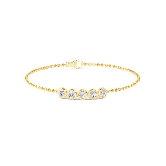 9K Yellow Gold Lab Grown Diamond BRACELET 0.80 ctw BR20351-0.75CT