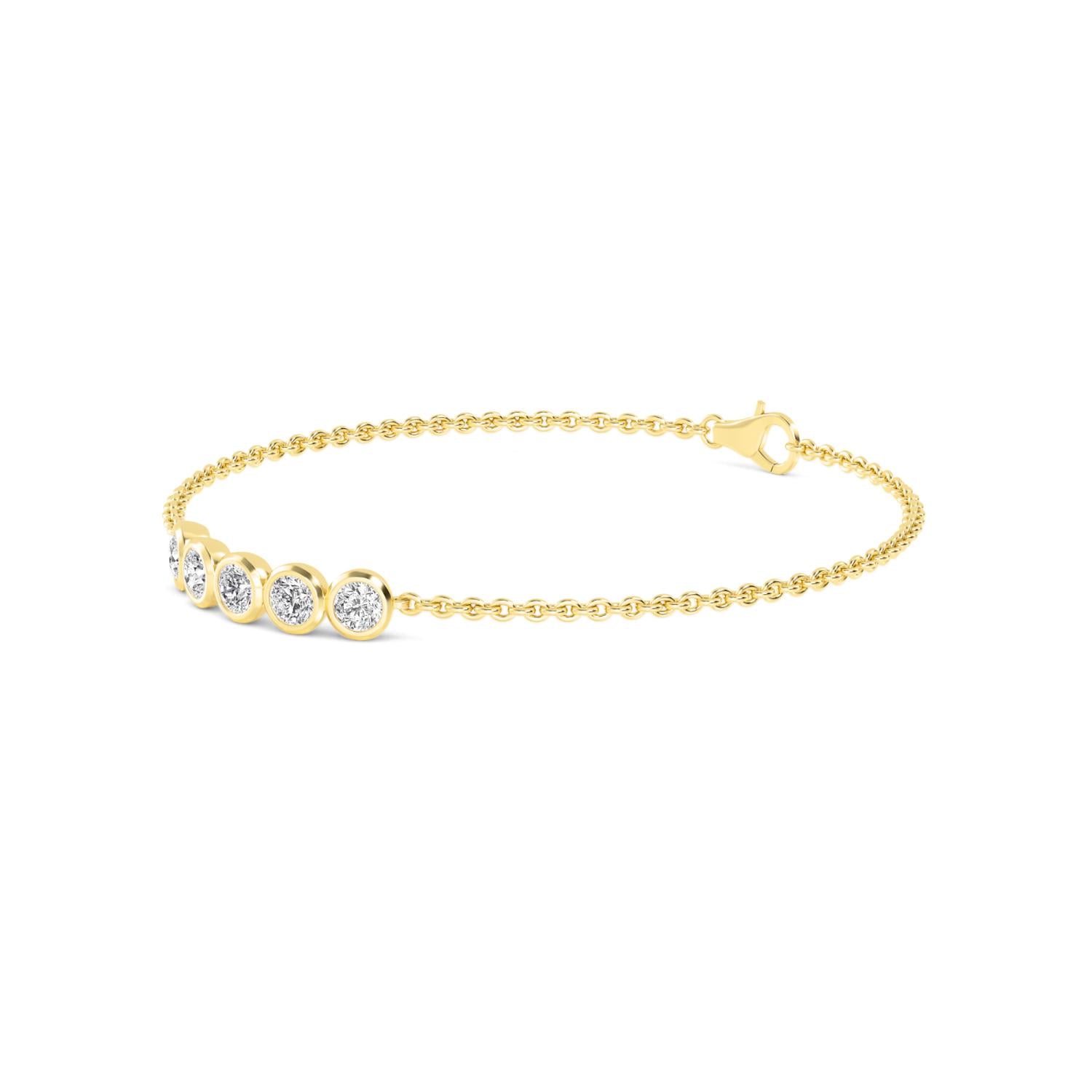 9K Yellow Gold Lab Grown Diamond BRACELET 0.80 ctw BR20351-0.75CT