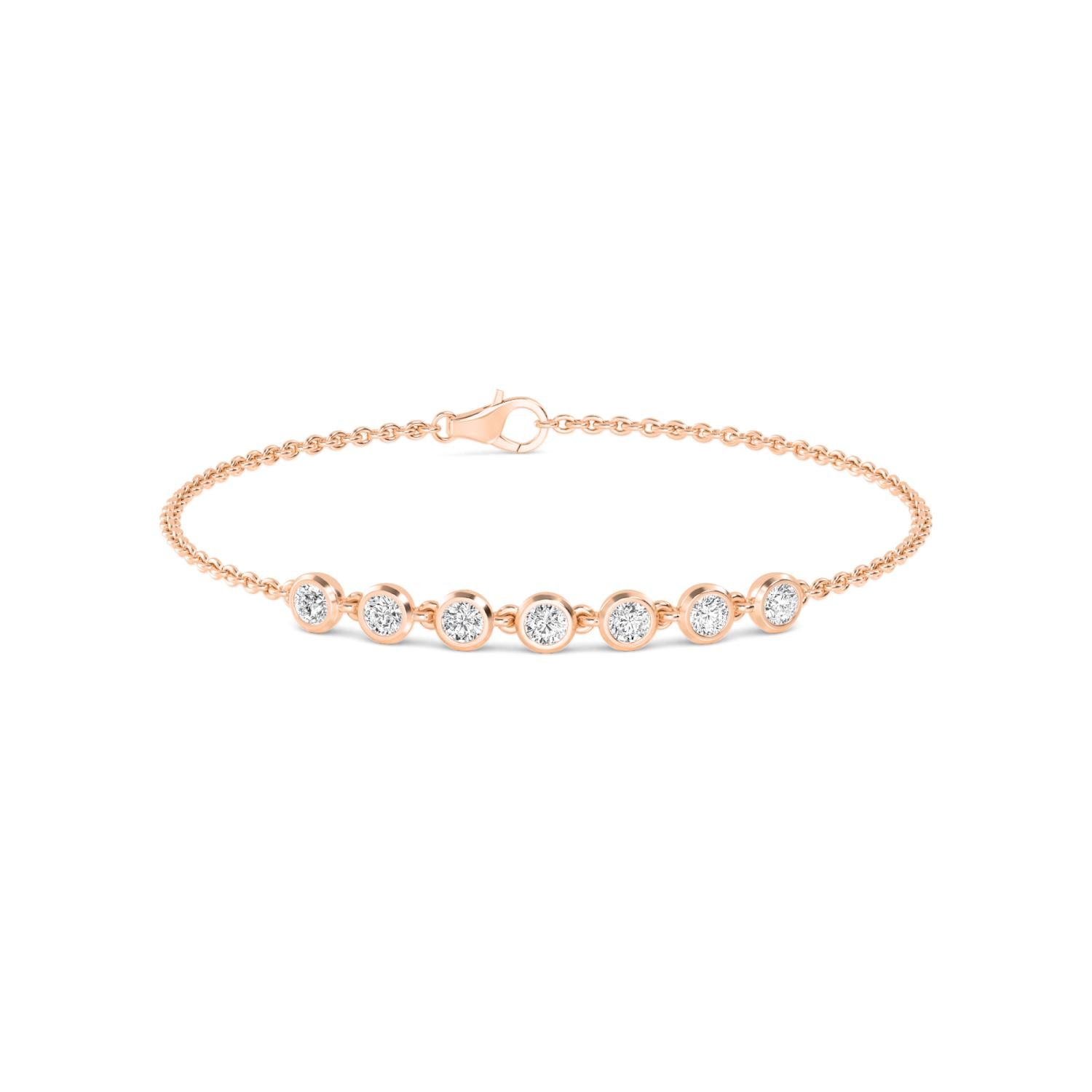 9K Rose Gold Lab Grown Diamond BRACELET 0.77 ctw BR20352-0.75CT