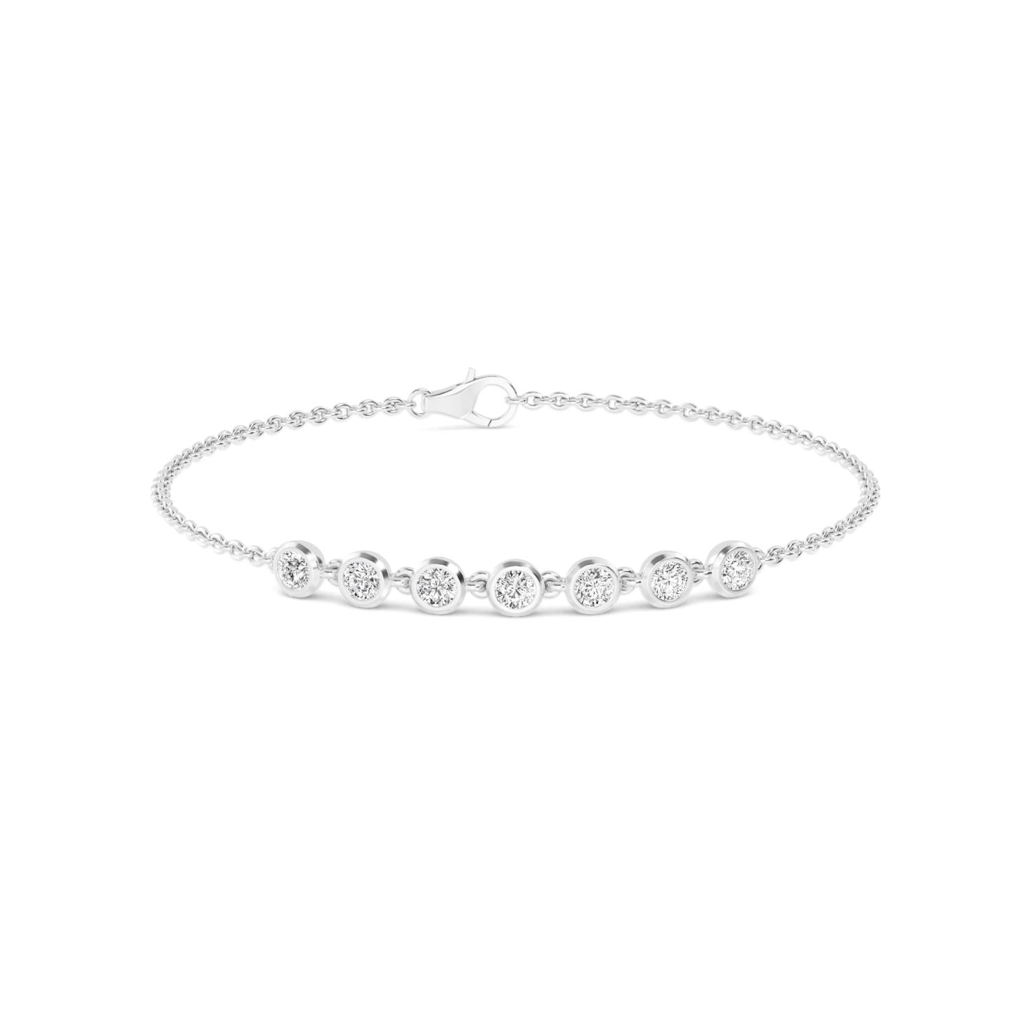 9K White Gold Lab Grown Diamond BRACELET 0.77 ctw BR20352-0.75CT