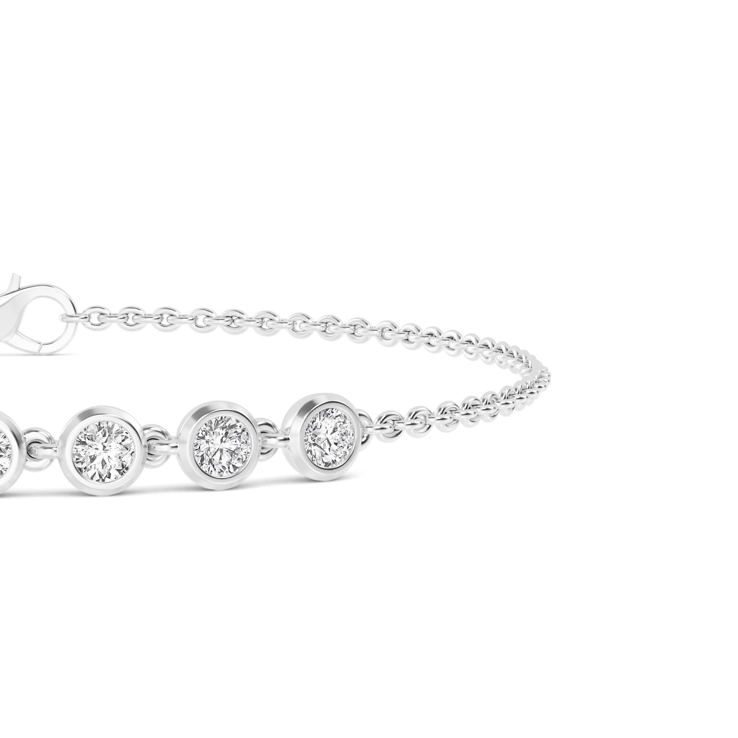 9K White Gold Lab Grown Diamond BRACELET 0.77 ctw BR20352-0.75CT