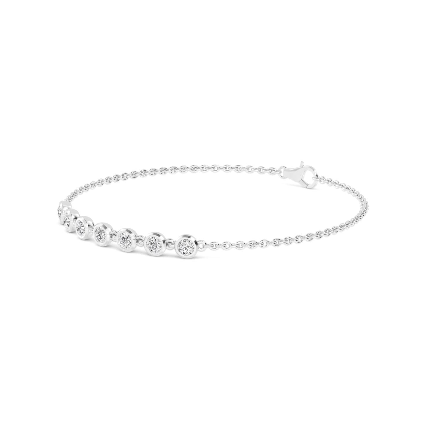 9K White Gold Lab Grown Diamond BRACELET 0.77 ctw BR20352-0.75CT