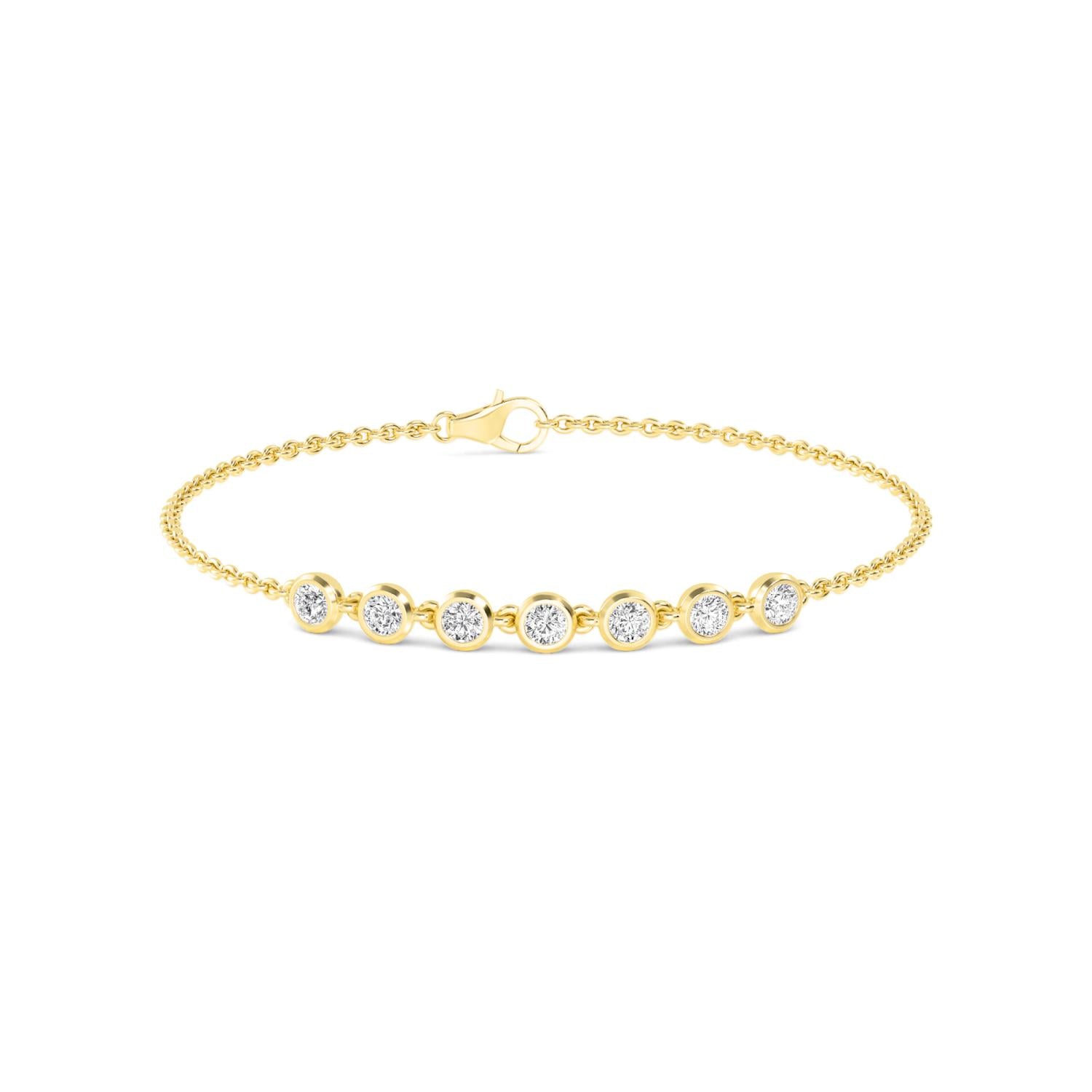 9K Yellow Gold Lab Grown Diamond BRACELET 0.77 ctw BR20352-0.75CT