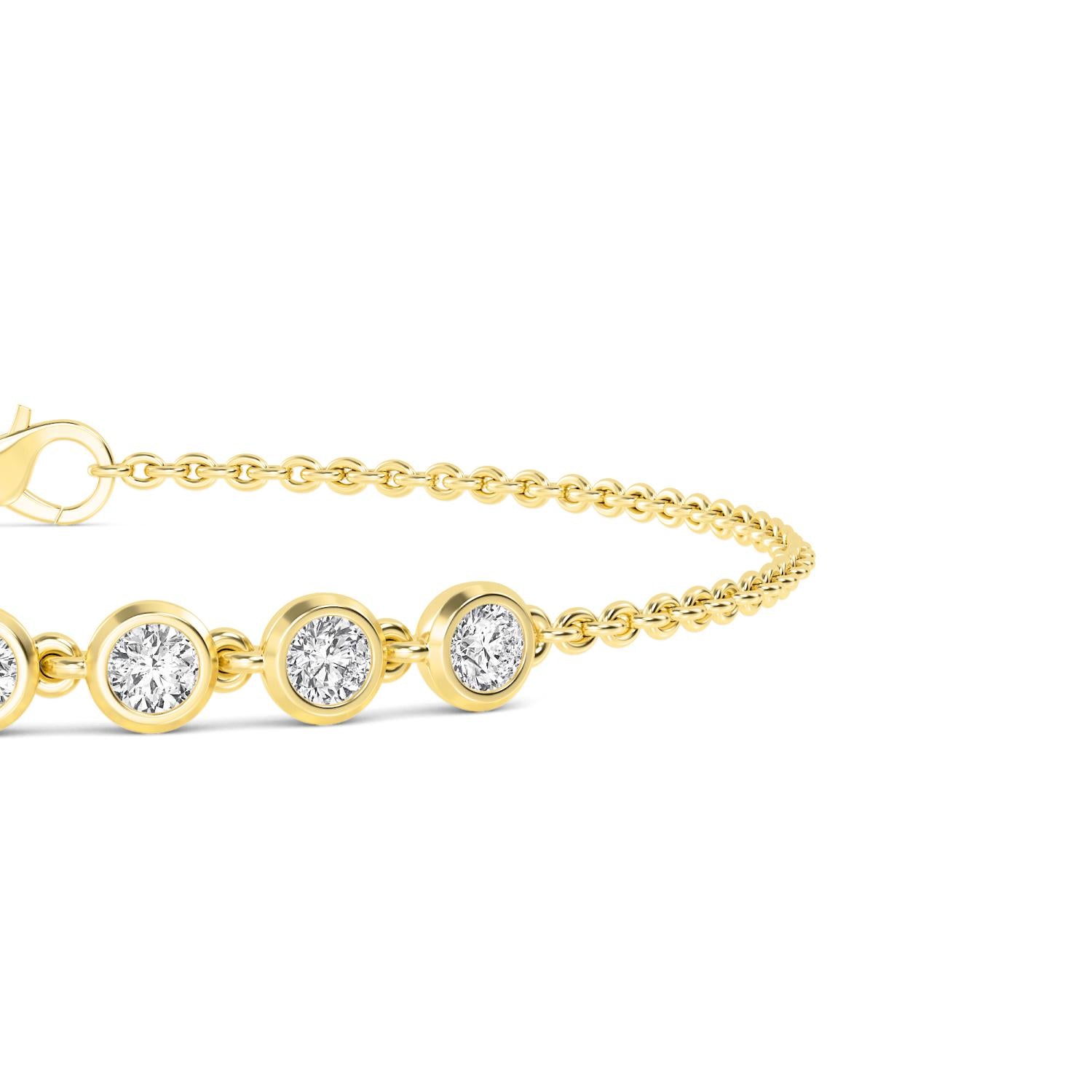 9K Yellow Gold Lab Grown Diamond BRACELET 0.77 ctw BR20352-0.75CT