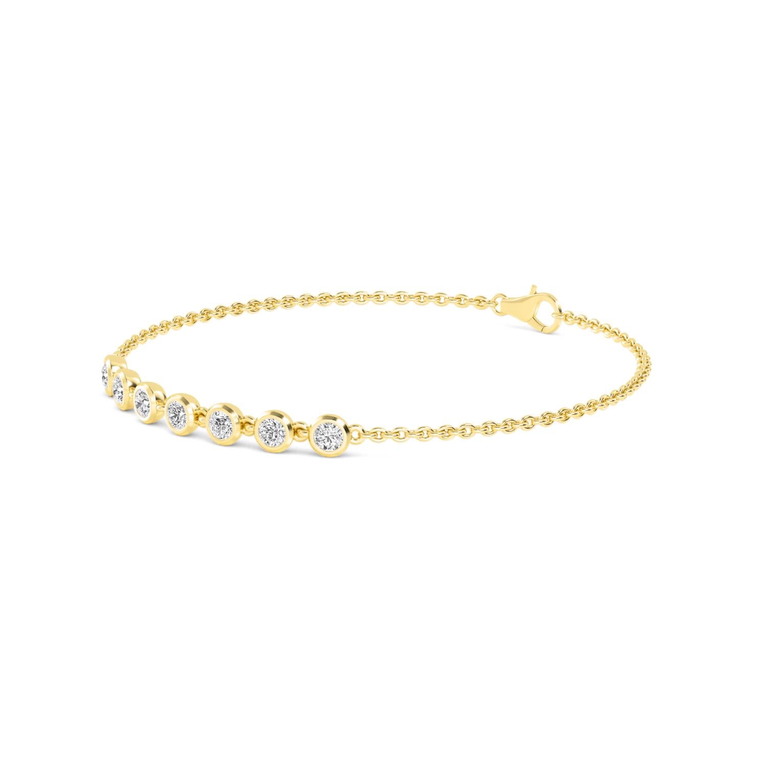 9K Yellow Gold Lab Grown Diamond BRACELET 0.77 ctw BR20352-0.75CT