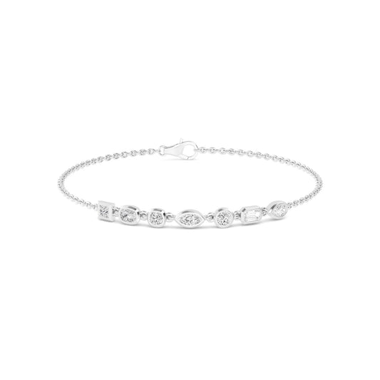 9K White Gold Lab Grown Diamond BRACELET 0.77 ctw BR20353MS-0.75CT