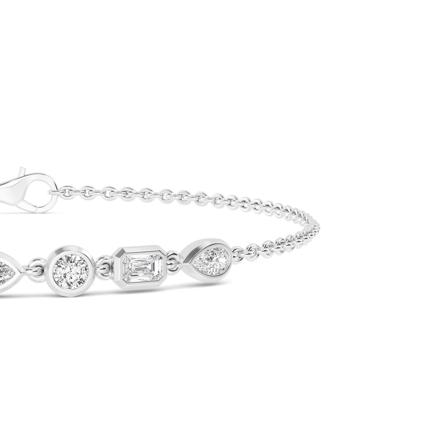 9K White Gold Lab Grown Diamond BRACELET 0.77 ctw BR20353MS-0.75CT