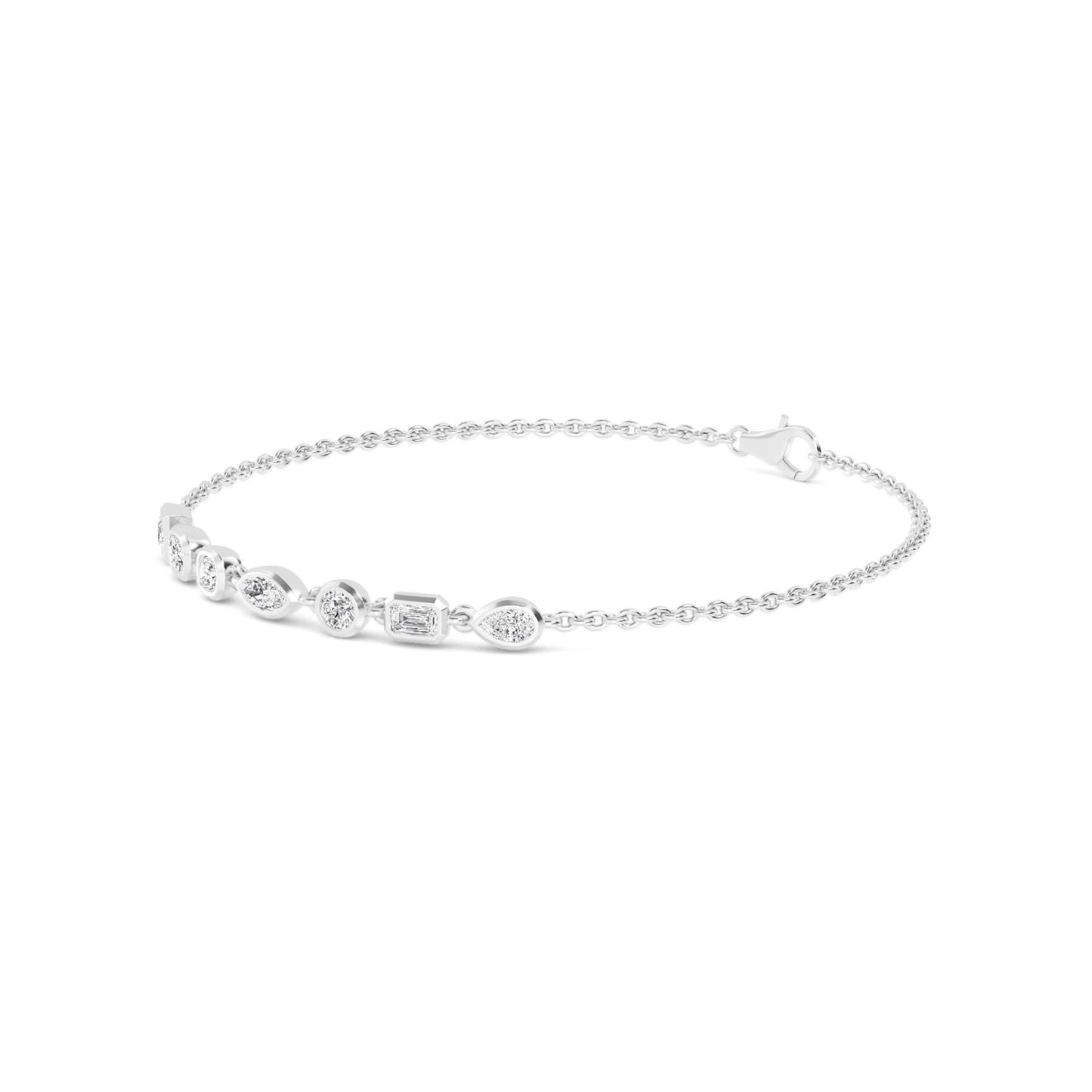 9K White Gold Lab Grown Diamond BRACELET 0.77 ctw BR20353MS-0.75CT
