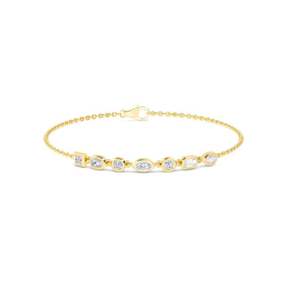 9K Yellow Gold Lab Grown Diamond BRACELET 0.77 ctw BR20353MS-0.75CT