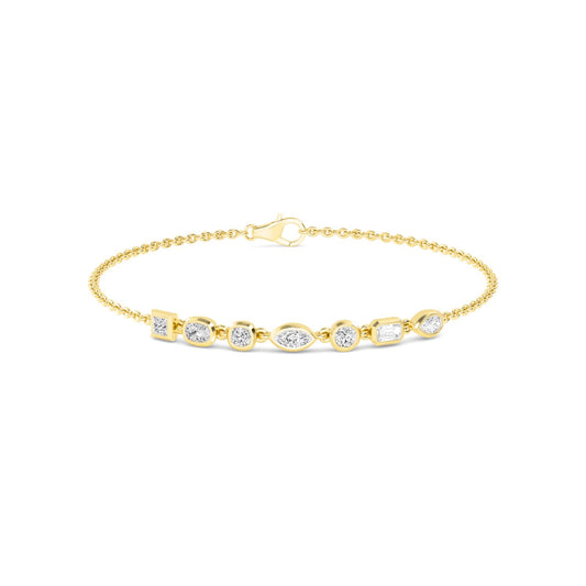 9K Yellow Gold Lab Grown Diamond BRACELET 0.77 ctw BR20353MS-0.75CT