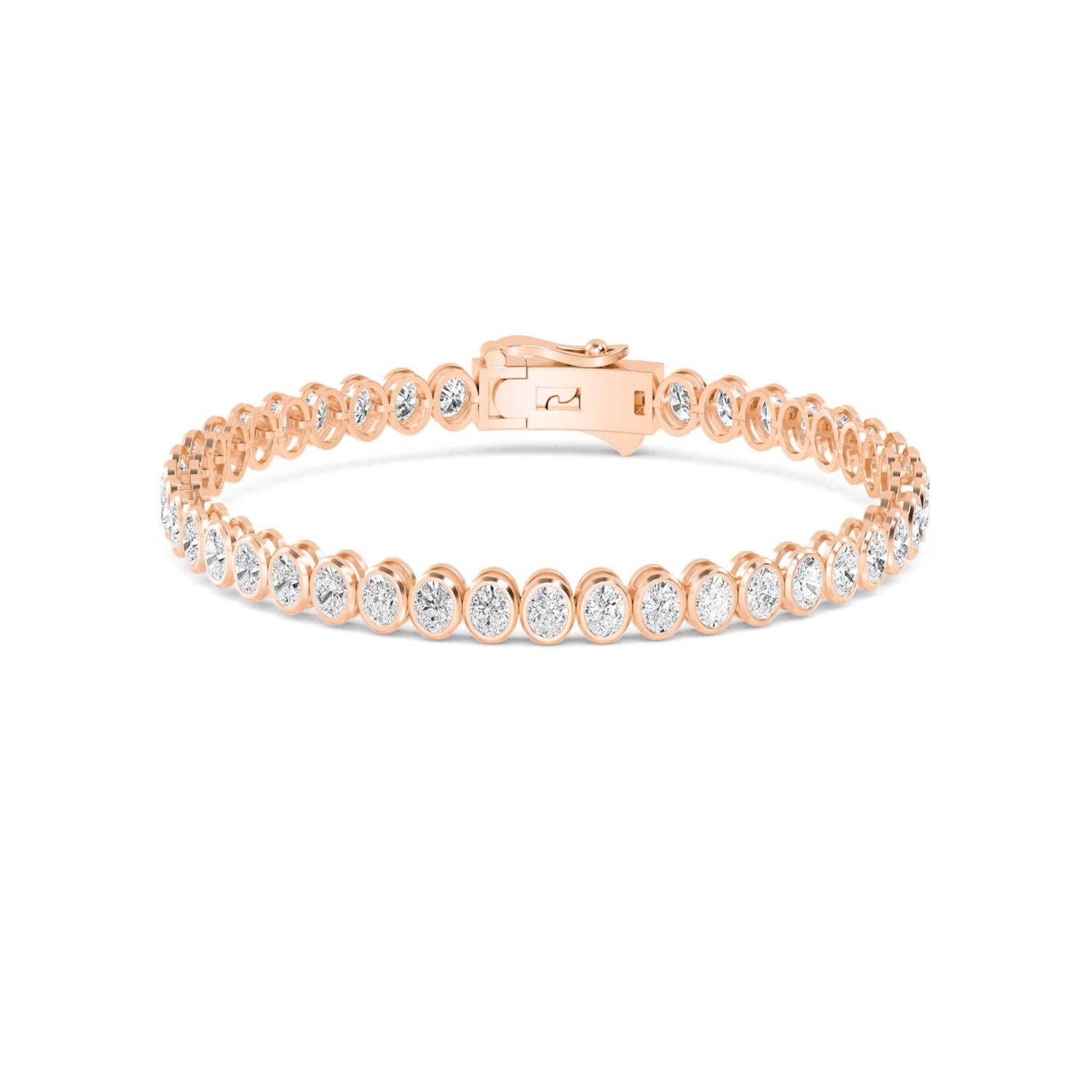9K Rose Gold Lab Grown Diamond BRACELET 10.43 ctw BR20362OV-0.26PT-7IN
