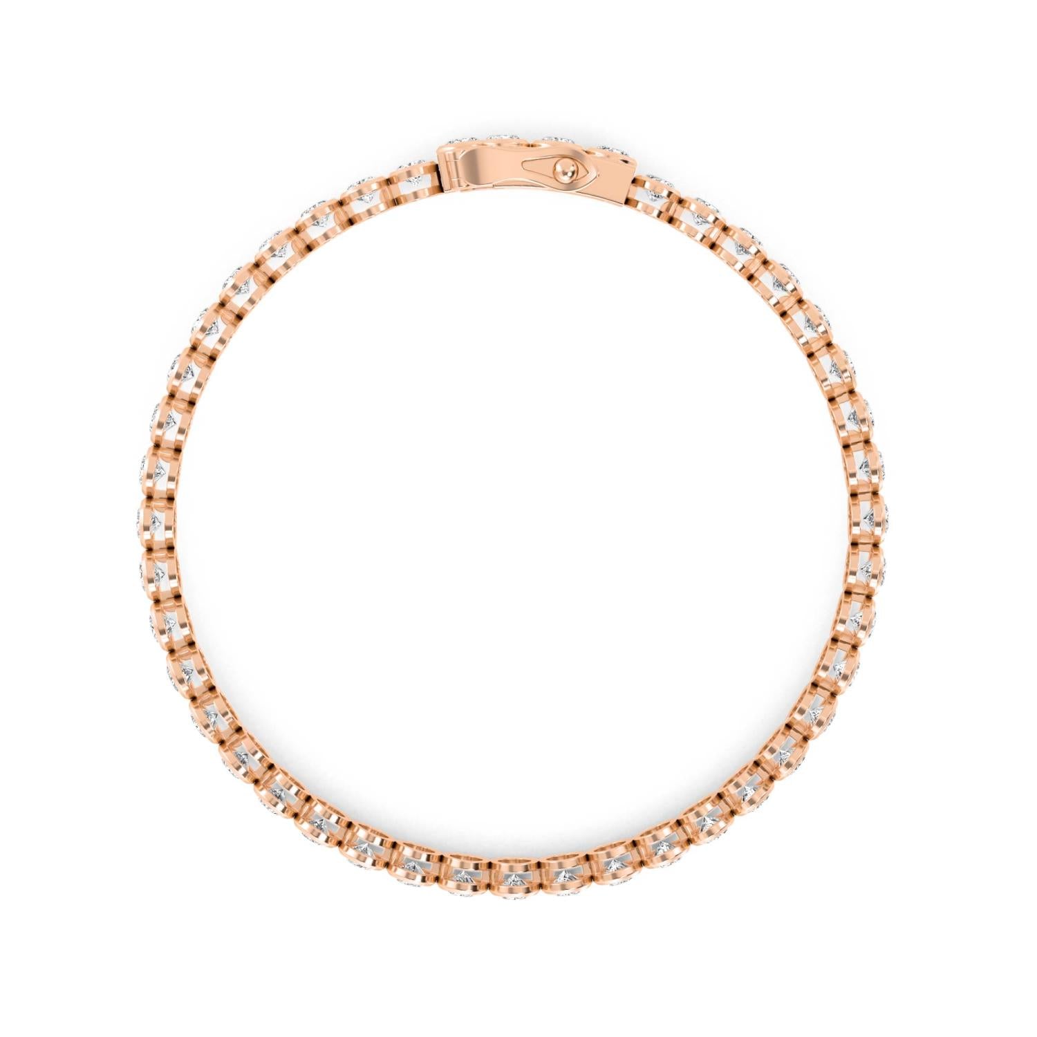 9K Rose Gold Lab Grown Diamond BRACELET 10.43 ctw BR20362OV-0.26PT-7IN