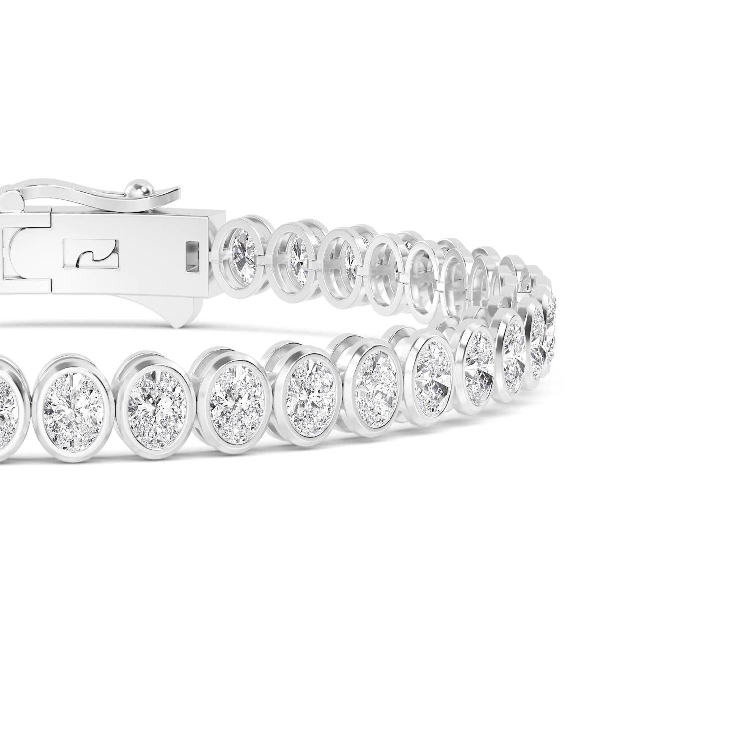 9K White Gold Lab Grown Diamond BRACELET 10.43 ctw BR20362OV-0.26PT-7IN