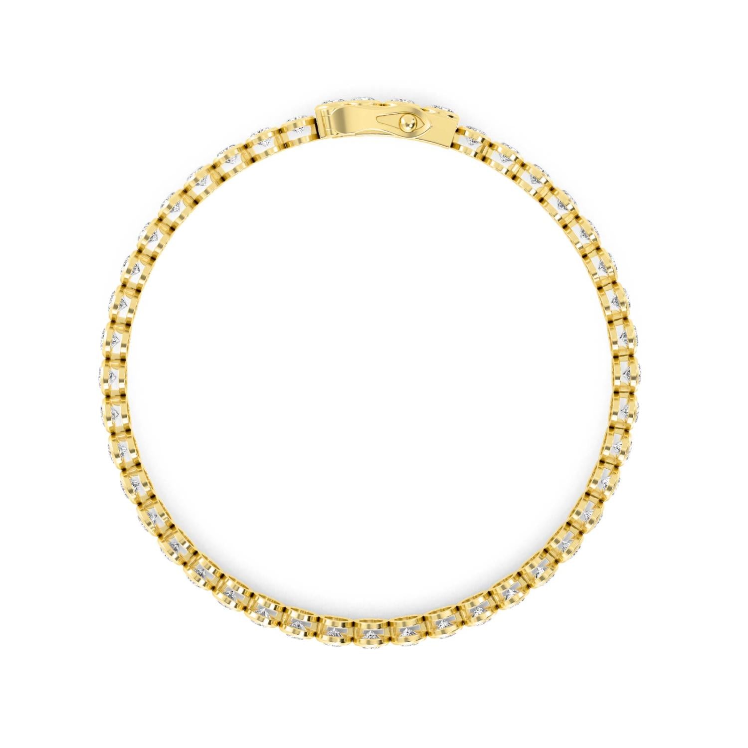 9K Yellow Gold Lab Grown Diamond BRACELET 10.43 ctw BR20362OV-0.26PT-7IN