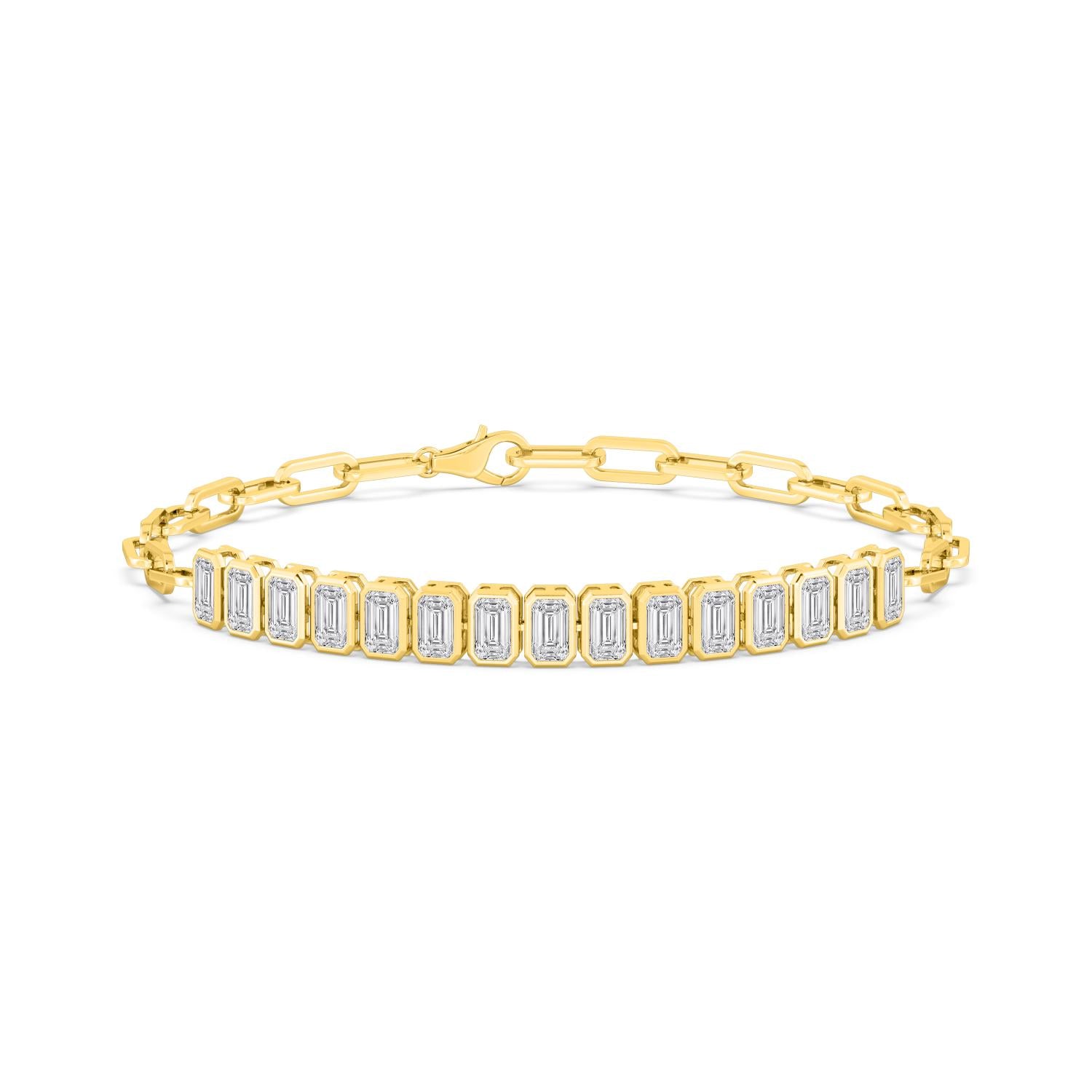 Yellow Gold Lab Grown Diamond BRACELET 1.62 ctw BR20368-0.10PT-6.5IN