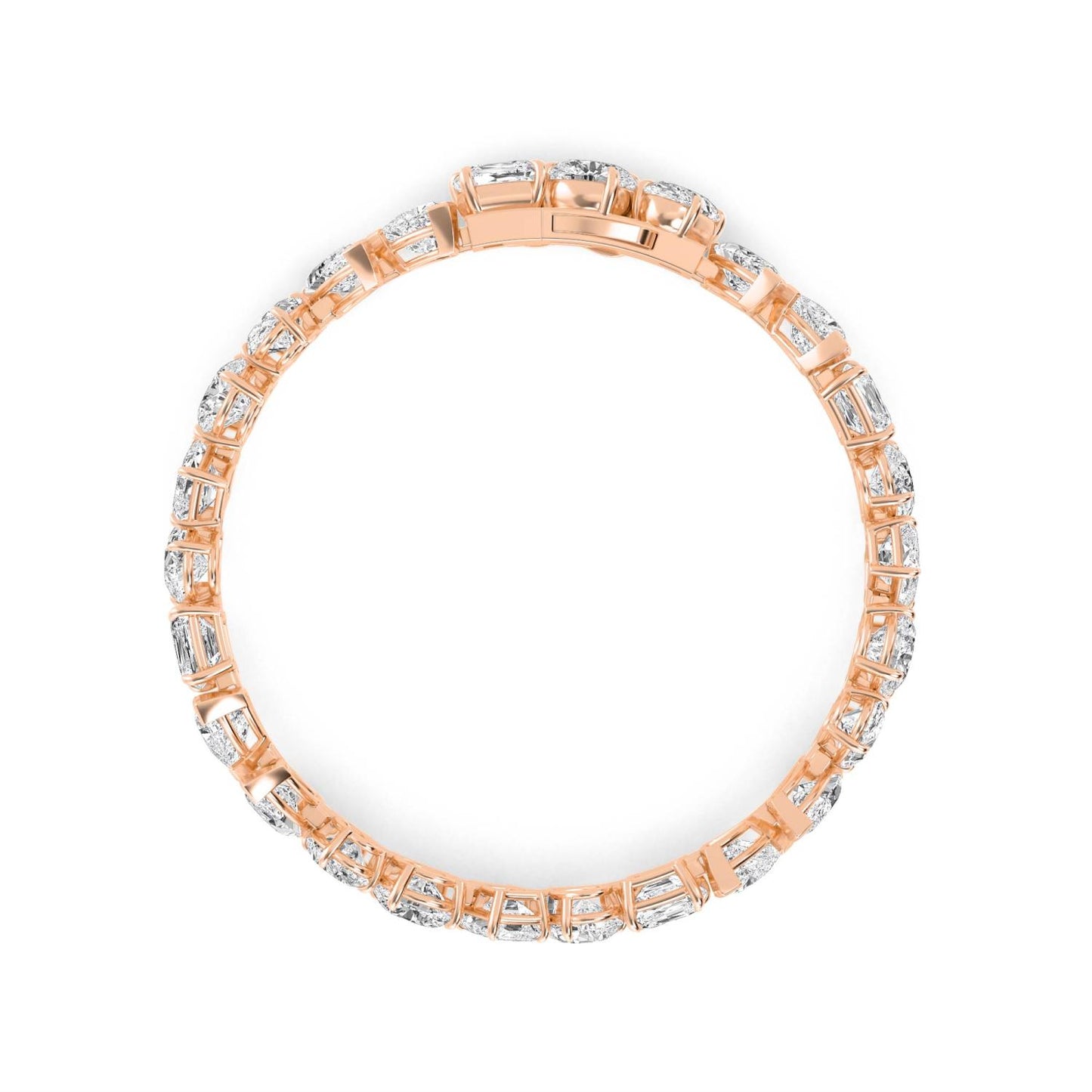 9K Rose Gold Lab Grown Diamond BRACELET 30.20 ctw BR20388-29-7IN
