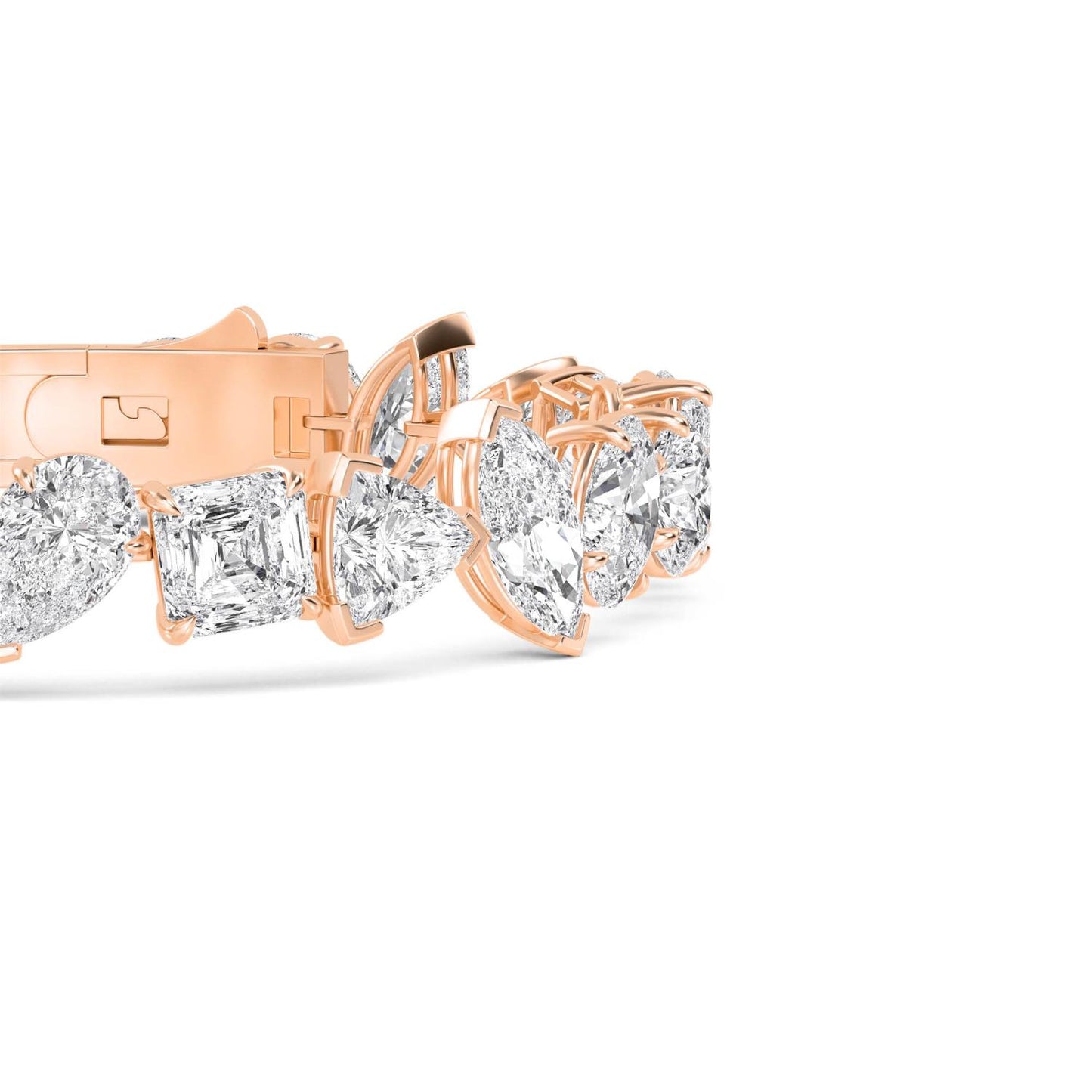 9K Rose Gold Lab Grown Diamond BRACELET 30.20 ctw BR20388-29-7IN