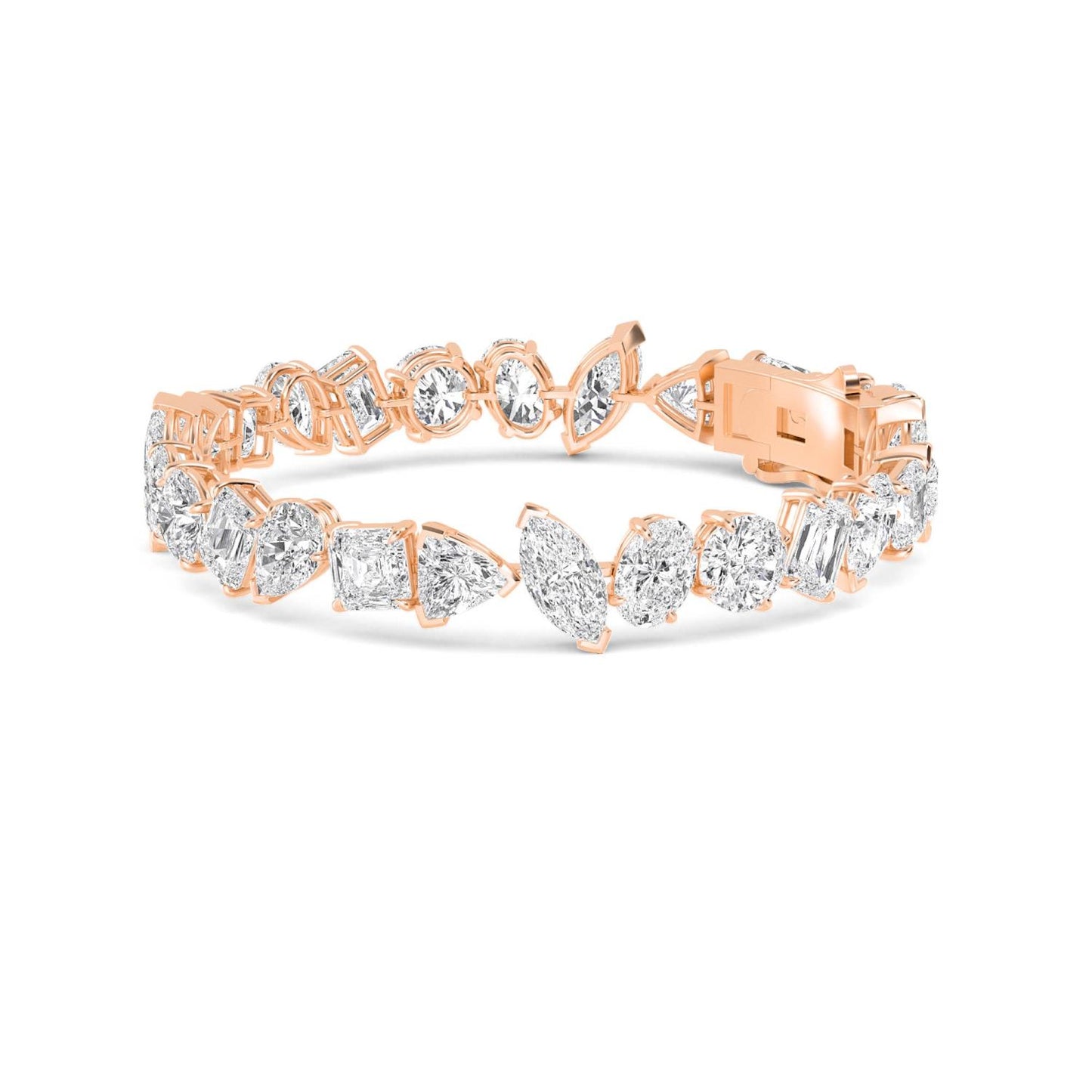 9K Rose Gold Lab Grown Diamond BRACELET 30.20 ctw BR20388-29-7IN