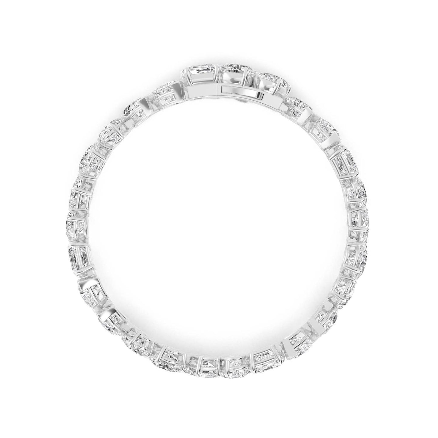 9K White Gold Lab Grown Diamond BRACELET 30.20 ctw BR20388-29-7IN