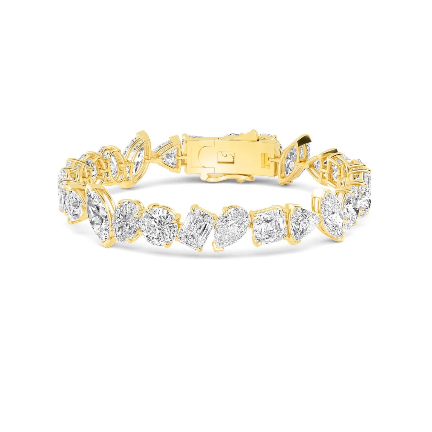 9K Yellow Gold Lab Grown Diamond BRACELET 30.20 ctw BR20388-29-7IN