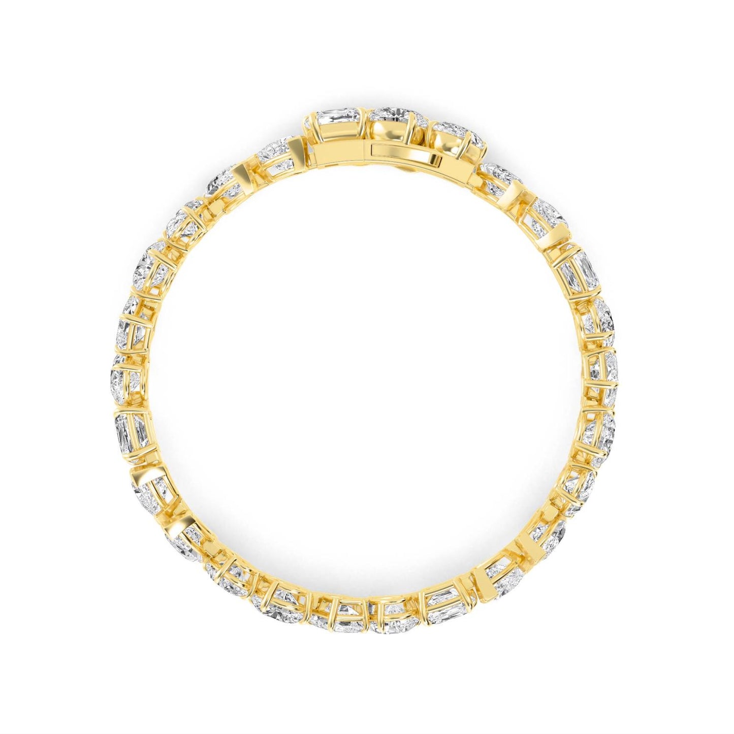 9K Yellow Gold Lab Grown Diamond BRACELET 30.20 ctw BR20388-29-7IN