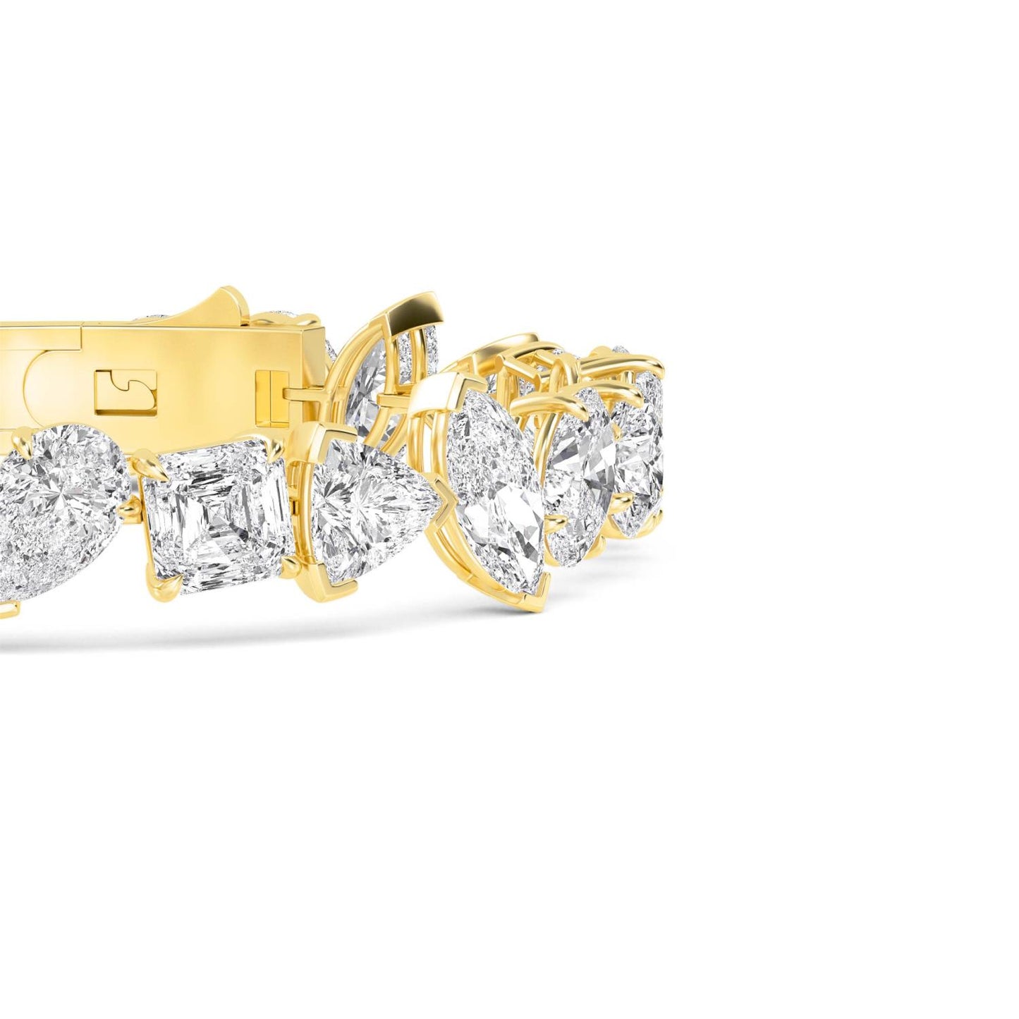 9K Yellow Gold Lab Grown Diamond BRACELET 30.20 ctw BR20388-29-7IN
