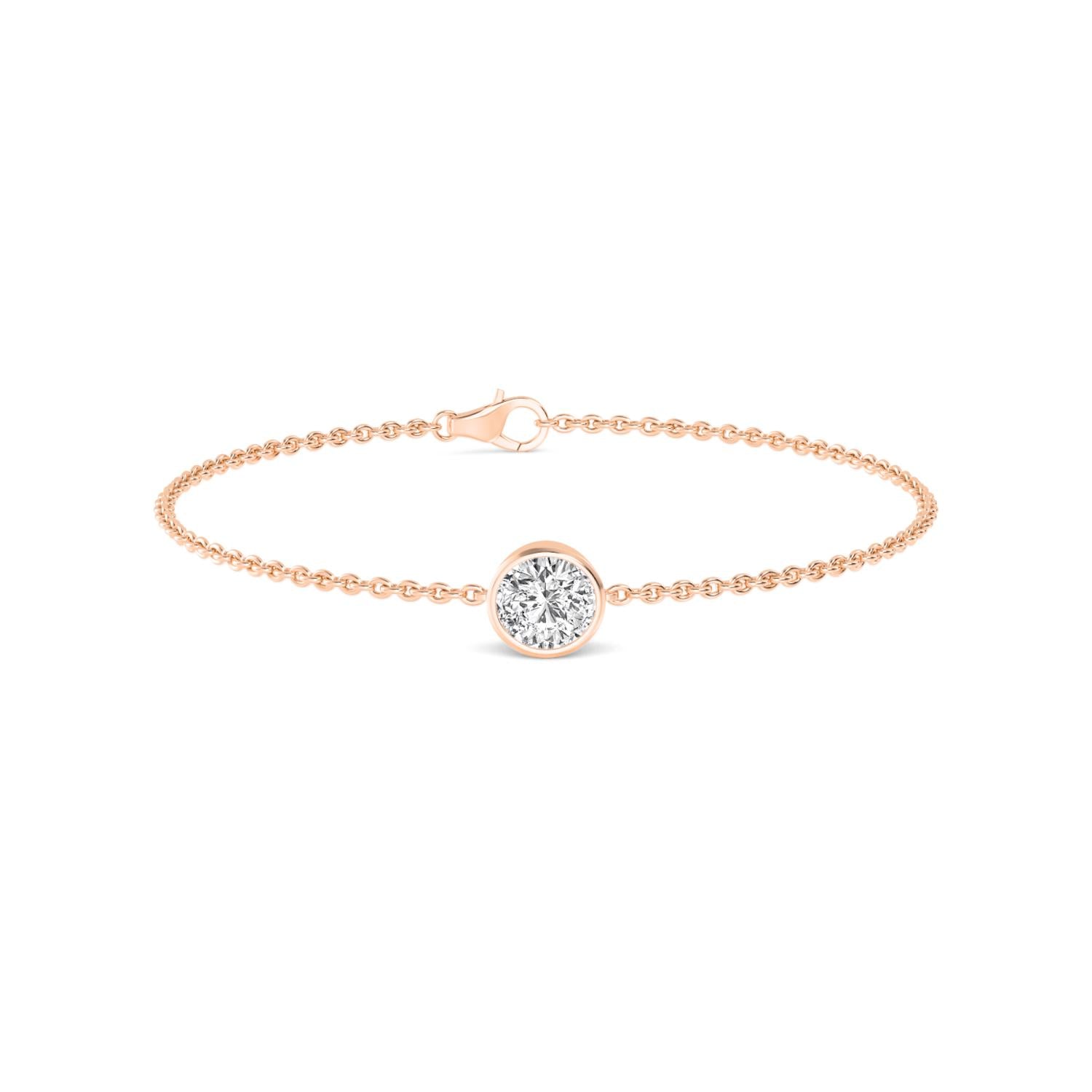 9K Rose Gold Lab Grown Diamond BRACELET 1.00 ctw BR20399-1