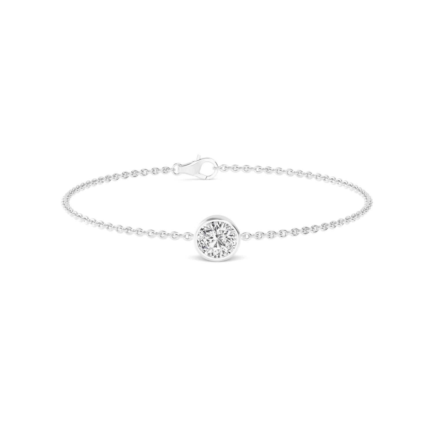 9K White Gold Lab Grown Diamond BRACELET 1.00 ctw BR20399-1