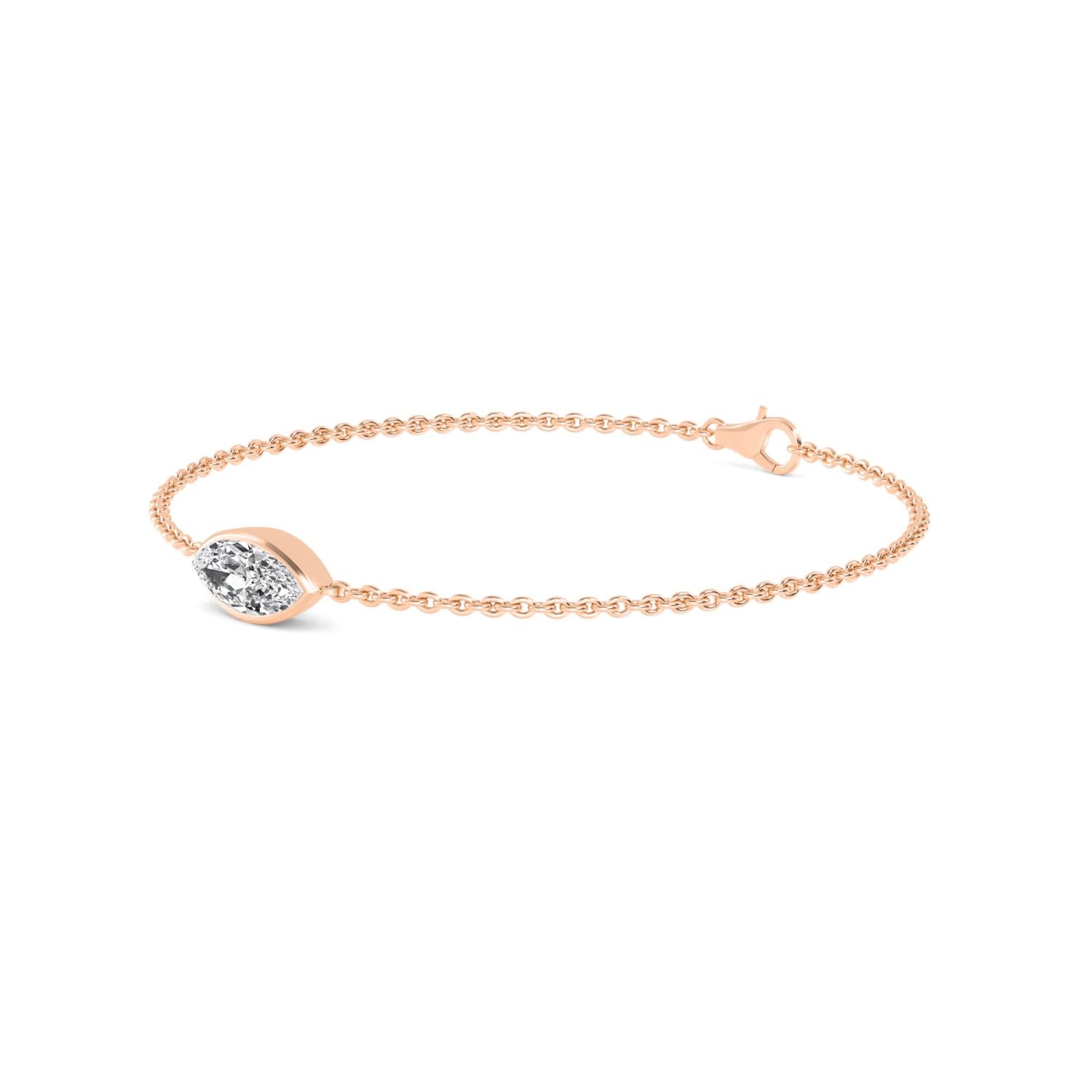 9K Rose Gold Lab Grown Diamond BRACELET 1.00 ctw BR20399MQ-1