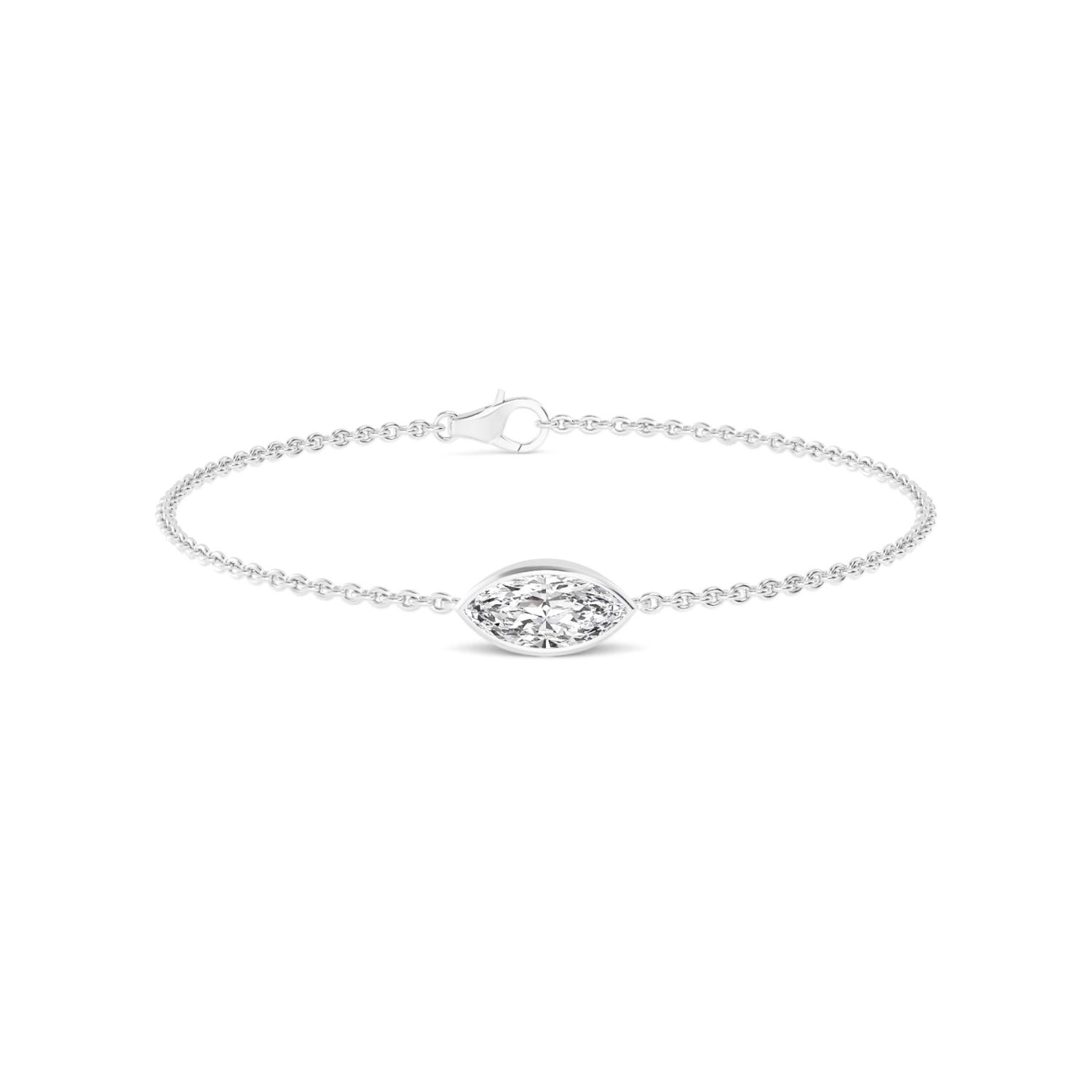 9K White Gold Lab Grown Diamond BRACELET 1.00 ctw BR20399MQ-1