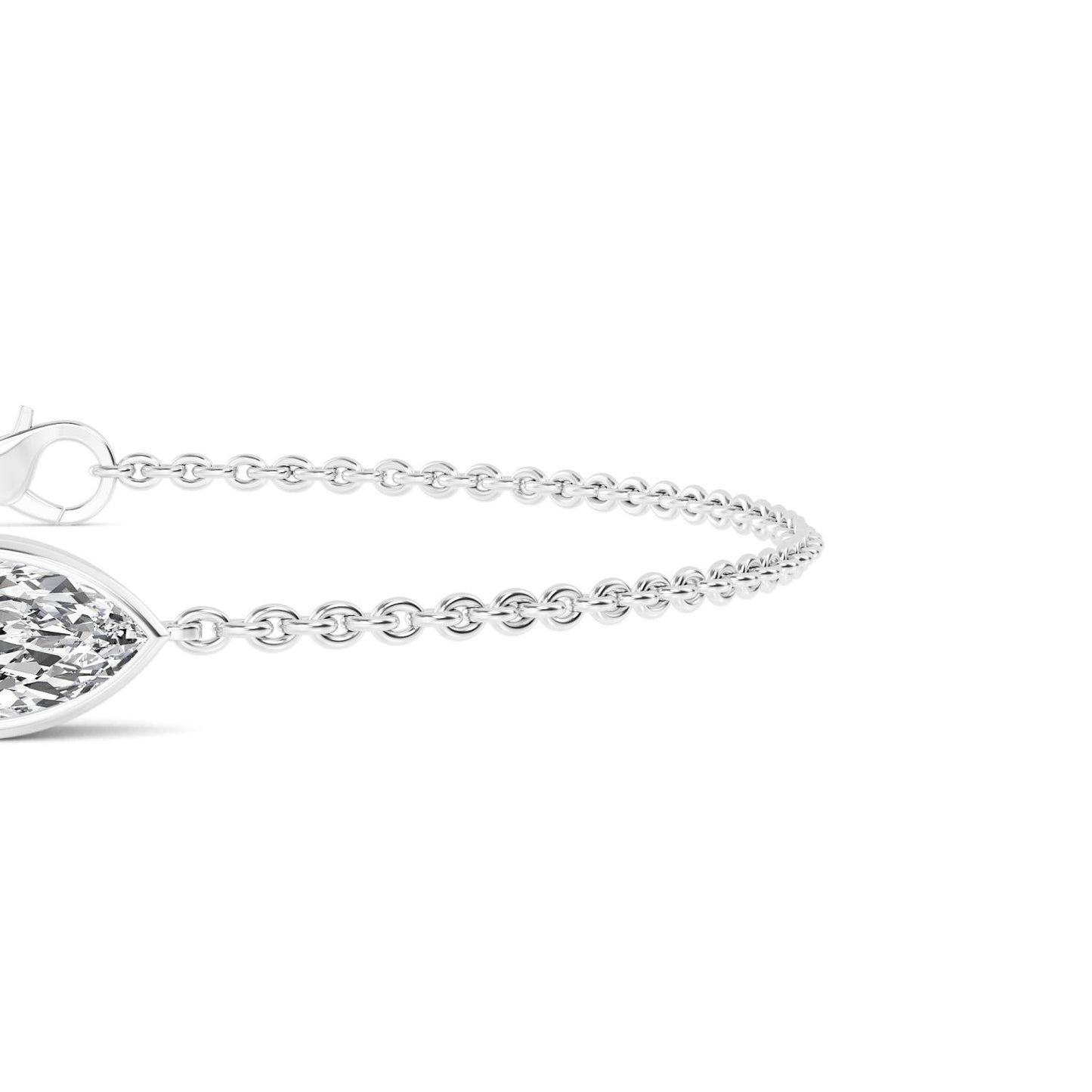 9K White Gold Lab Grown Diamond BRACELET 1.00 ctw BR20399MQ-1