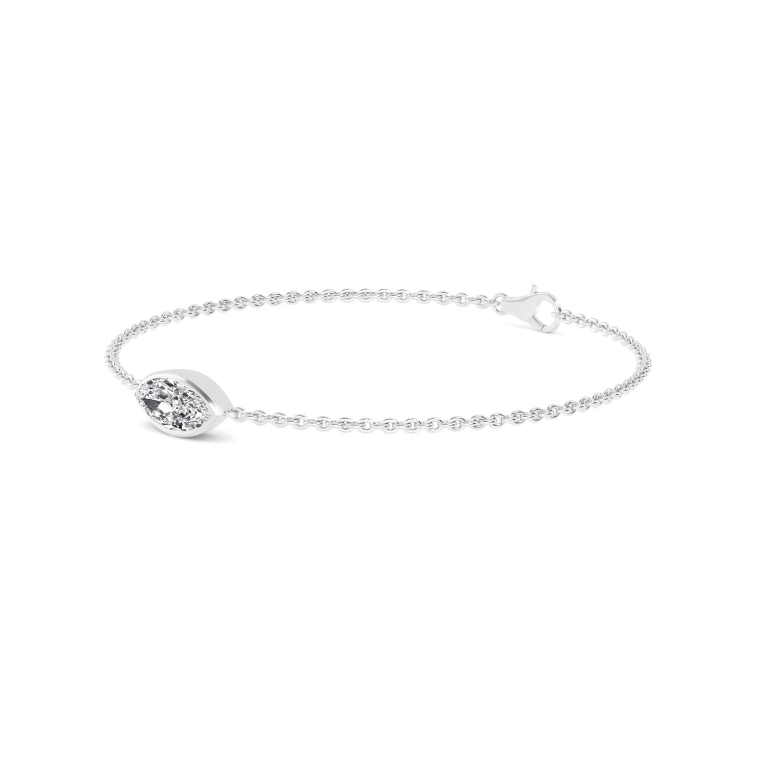 9K White Gold Lab Grown Diamond BRACELET 1.00 ctw BR20399MQ-1