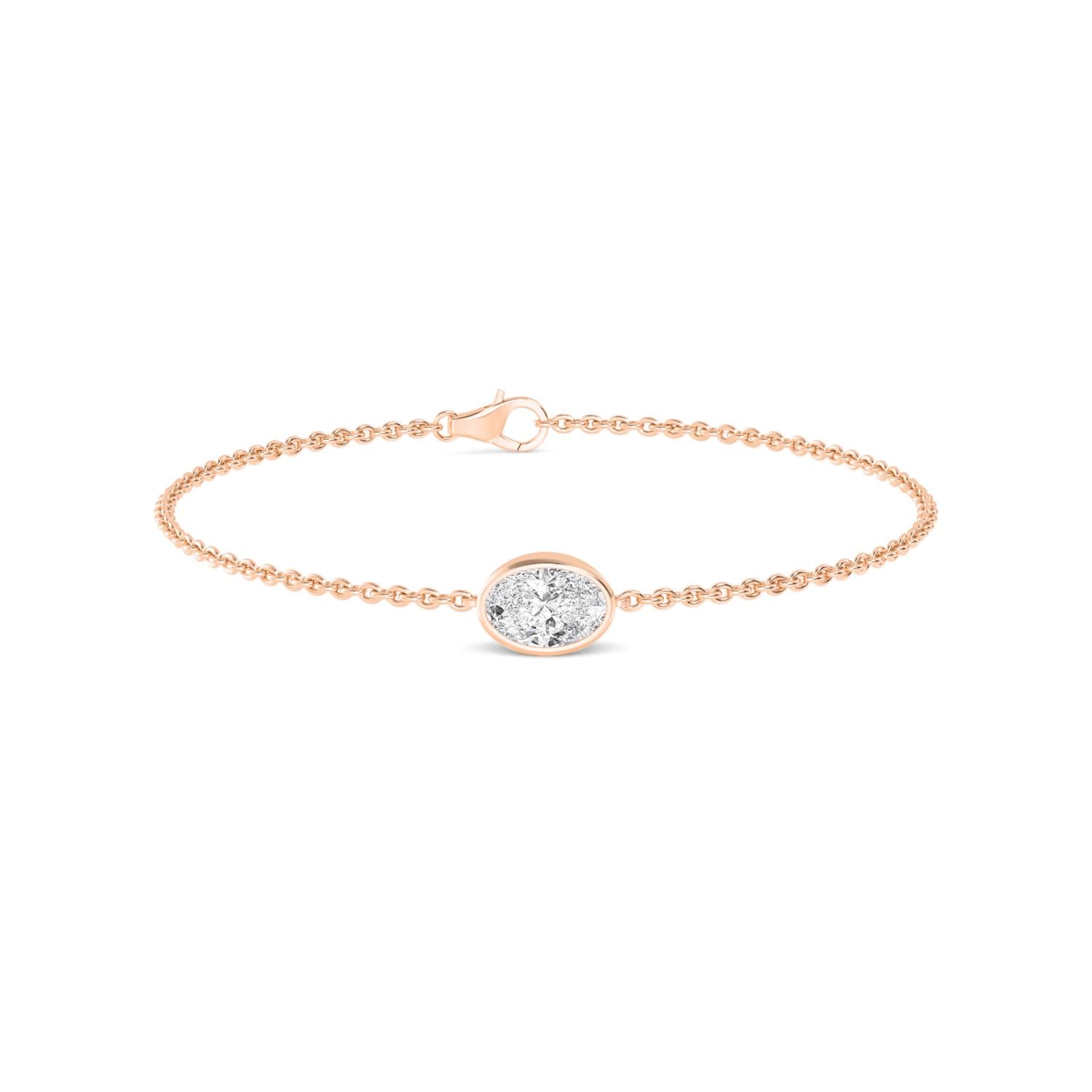 9K Rose Gold Lab Grown Diamond BRACELET 1.00 ctw BR20399OV-1