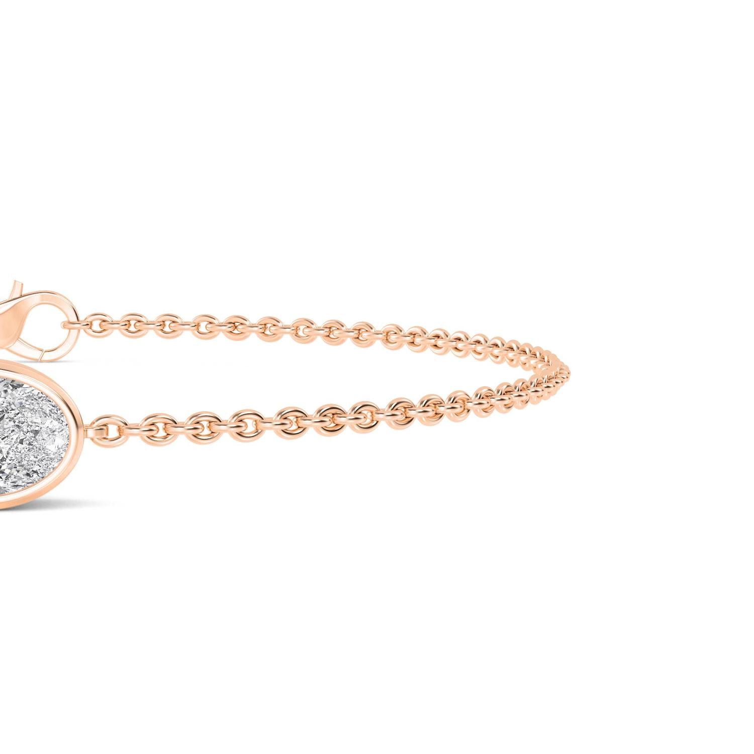 9K Rose Gold Lab Grown Diamond BRACELET 1.00 ctw BR20399OV-1