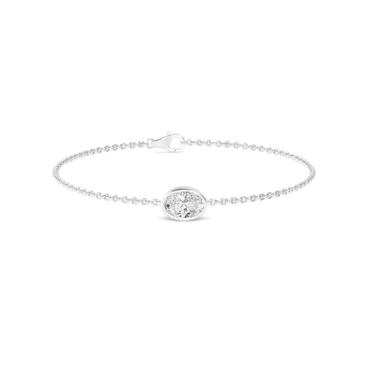 9K White Gold Lab Grown Diamond BRACELET 1.00 ctw BR20399OV-1