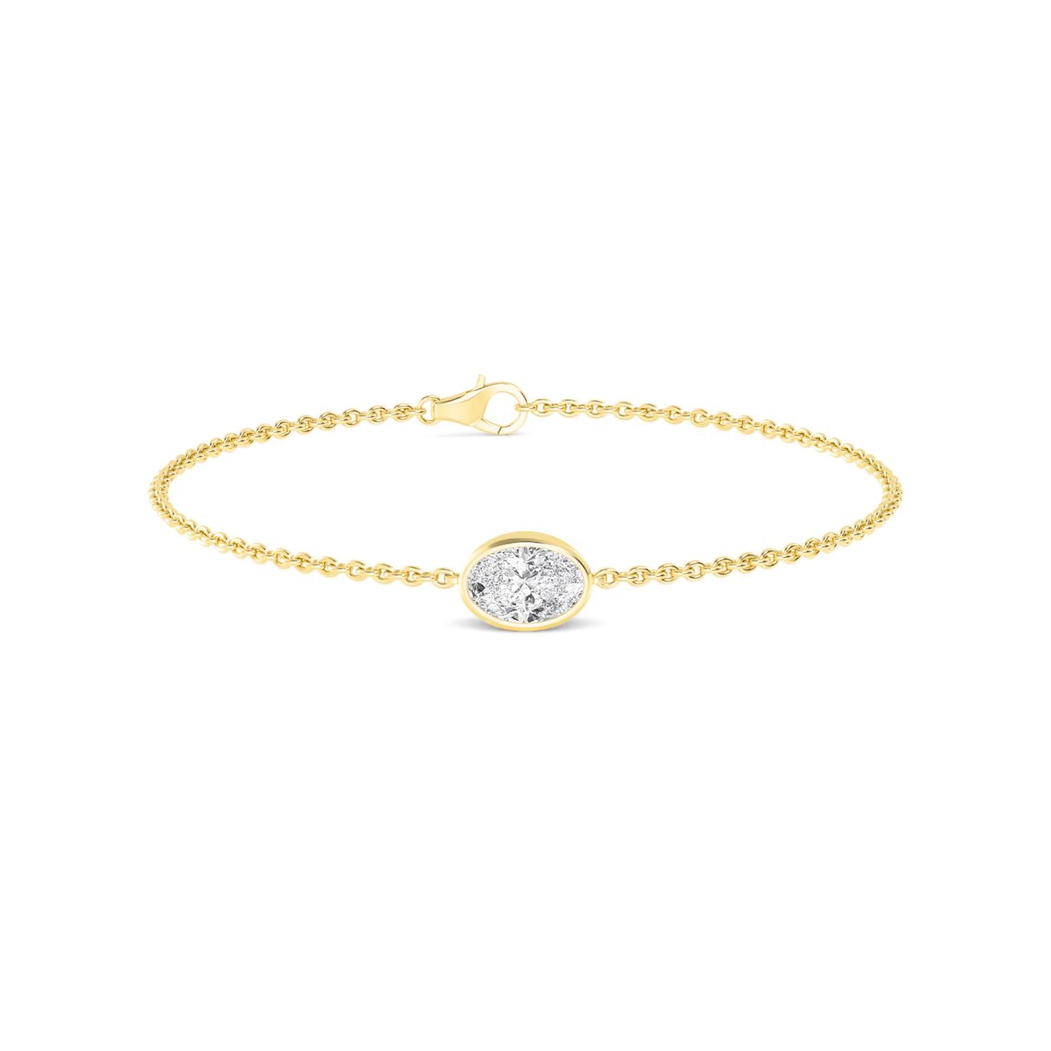 9K Yellow Gold Lab Grown Diamond BRACELET 1.00 ctw BR20399OV-1