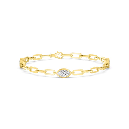 Yellow Gold Lab Grown Diamond BRACELET 2.16 ctw BR20458MQ-0.72CT-7IN