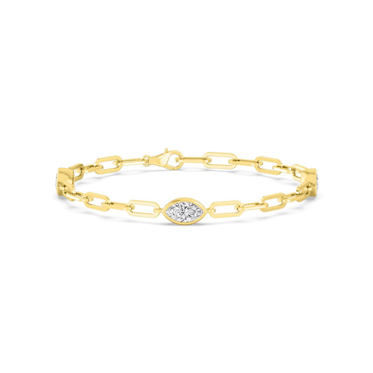 Yellow Gold Lab Grown Diamond BRACELET 2.16 ctw BR20458MQ-0.72CT-7IN