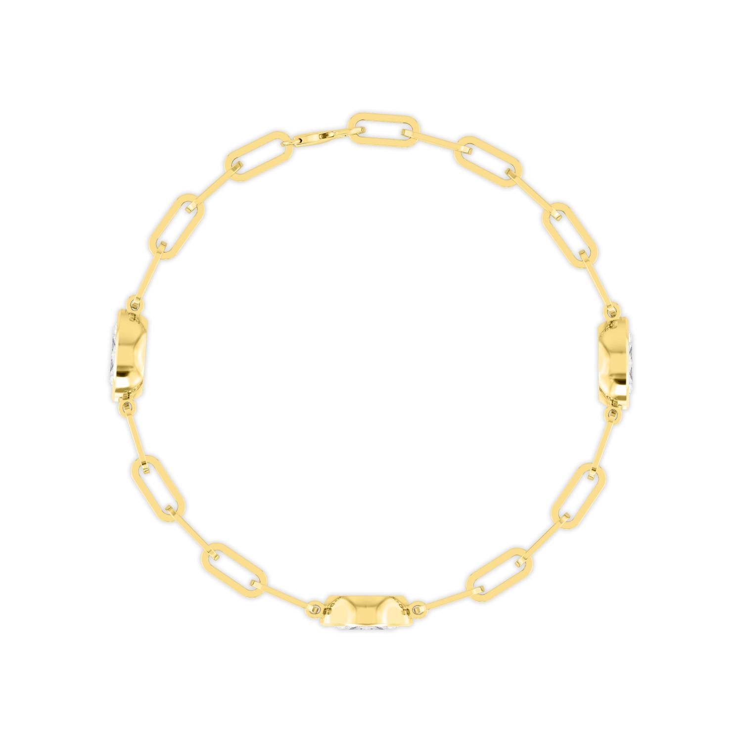 Yellow Gold Lab Grown Diamond BRACELET 2.16 ctw BR20458MQ-0.72CT-7IN