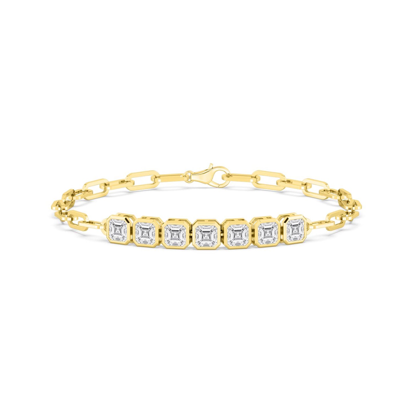 Yellow Gold Lab Grown Diamond BRACELET 3.58 ctw BR20462ASS-0.55CT-7IN