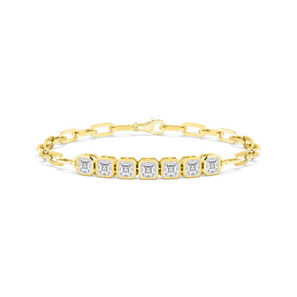 Yellow Gold Lab Grown Diamond BRACELET 3.58 ctw BR20462ASS-0.55CT-7IN