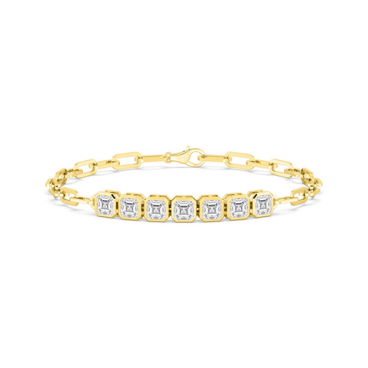 Yellow Gold Lab Grown Diamond BRACELET 3.58 ctw BR20462ASS-0.55CT-7IN