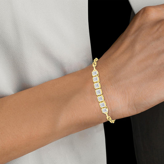 Yellow Gold Lab Grown Diamond BRACELET 3.58 ctw BR20462ASS-0.55CT-7IN