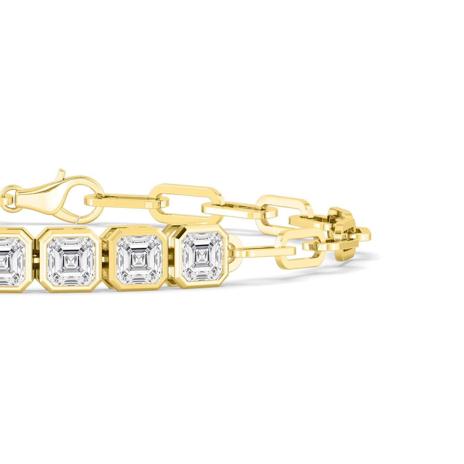 Yellow Gold Lab Grown Diamond BRACELET 3.58 ctw BR20462ASS-0.55CT-7IN