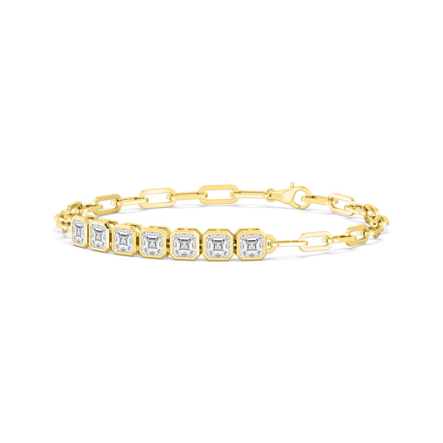 Yellow Gold Lab Grown Diamond BRACELET 3.58 ctw BR20462ASS-0.55CT-7IN