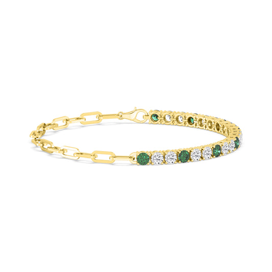 Yellow Gold Lab Grown Diamond Bracelet 4.43 ctw BR20463-4.63CT-7IN