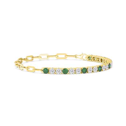 Yellow Gold Lab Grown Diamond Bracelet 4.43 ctw BR20463-4.63CT-7IN