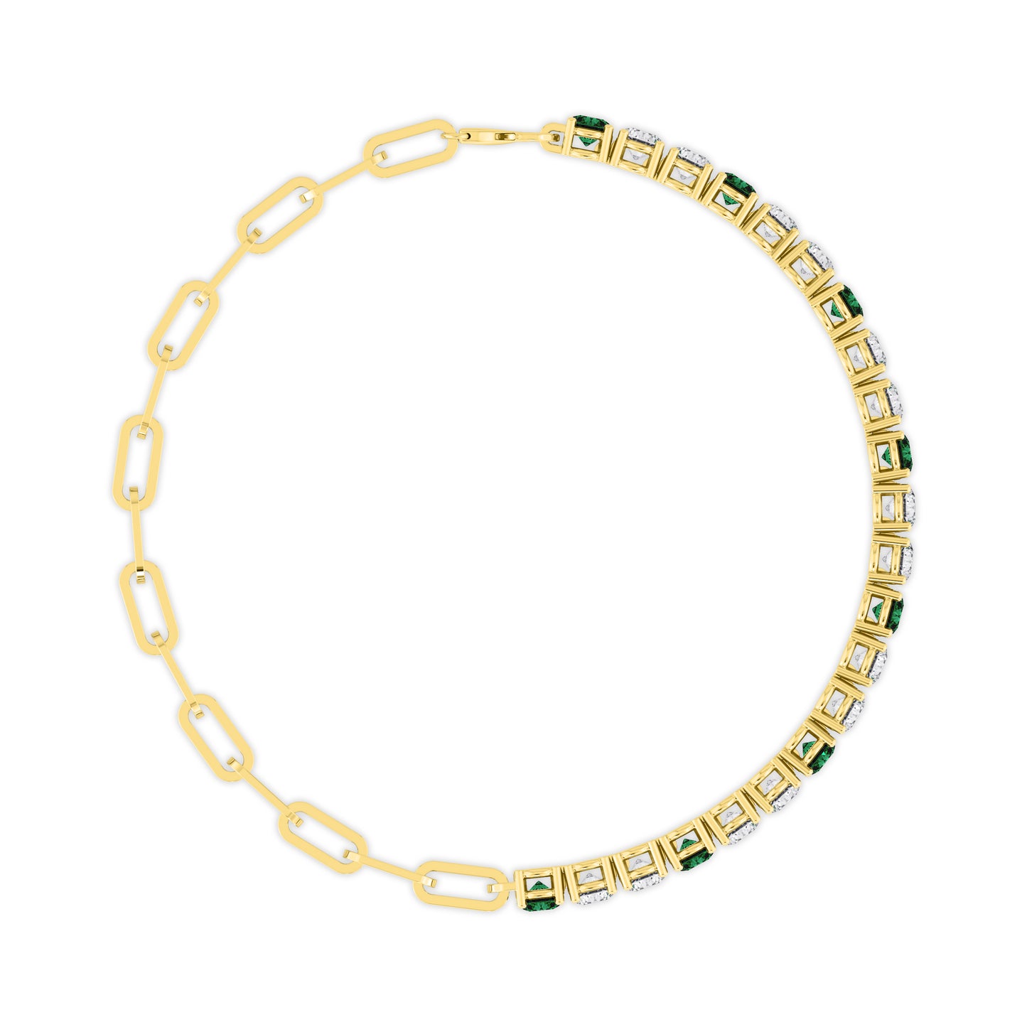 Yellow Gold Lab Grown Diamond Bracelet 4.43 ctw BR20463-4.63CT-7IN