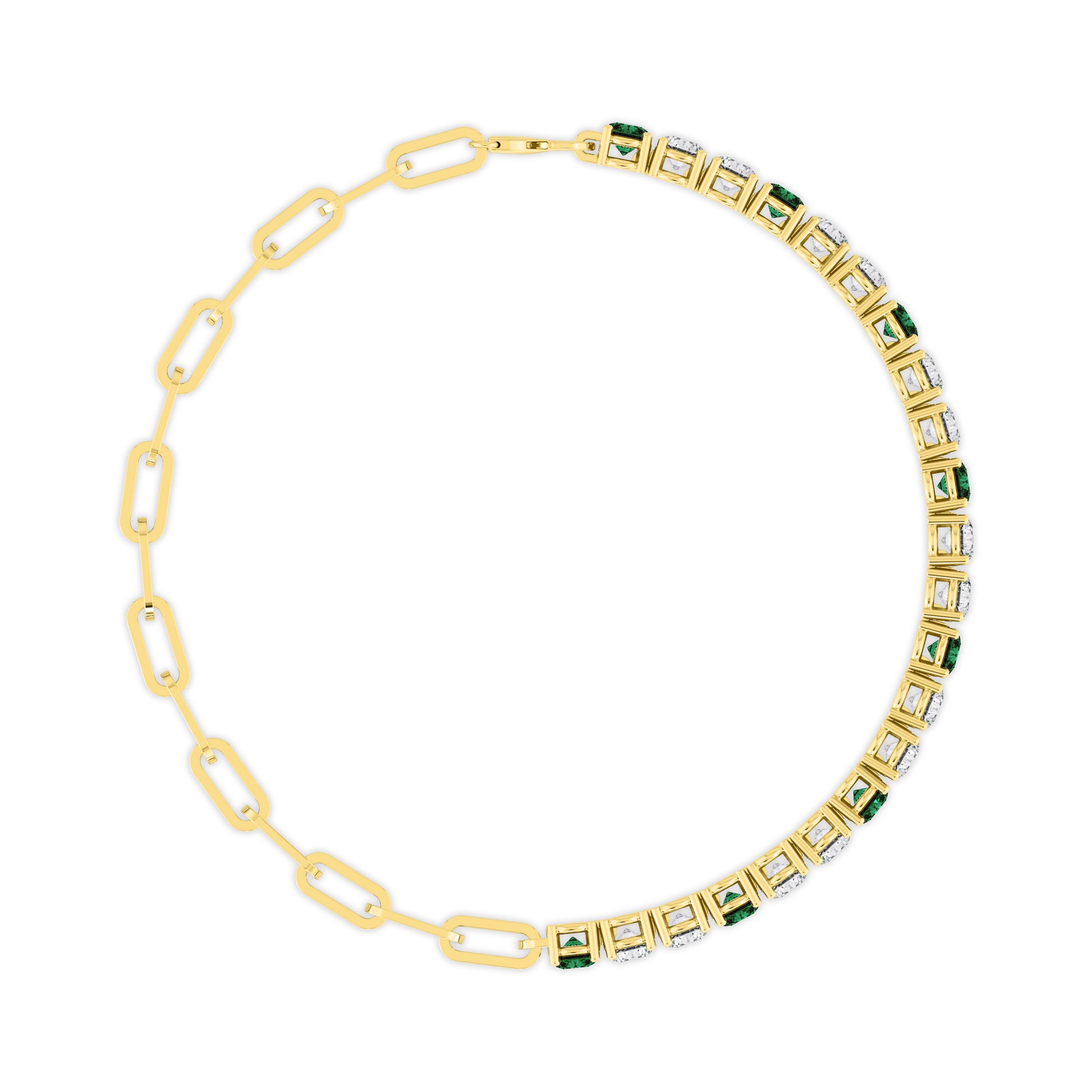 Yellow Gold Lab Grown Diamond Bracelet 4.43 ctw BR20463-4.63CT-7IN